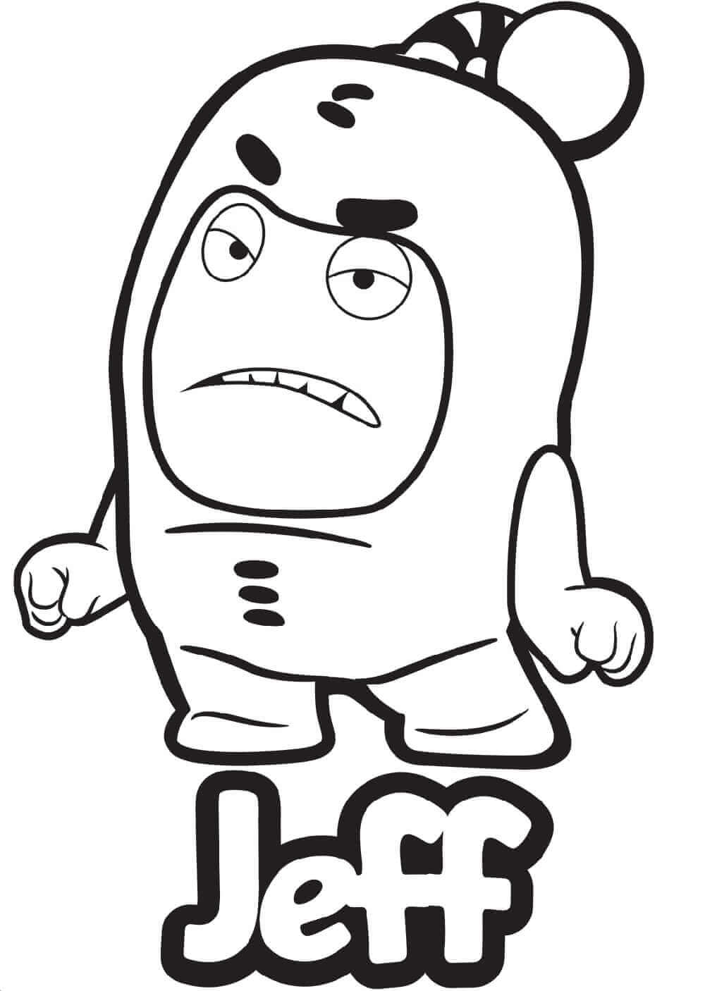 Dibujo de Jeff Oddbods para Colorear