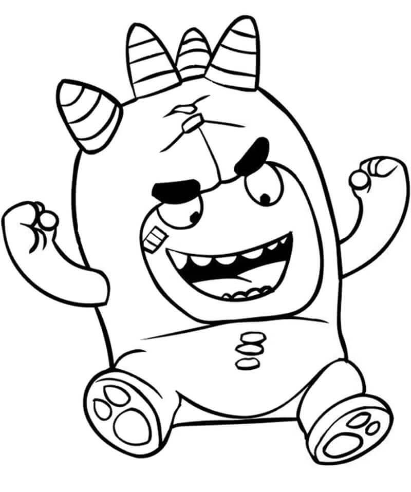 Dibujo de Oddbods Fuertes para Colorear