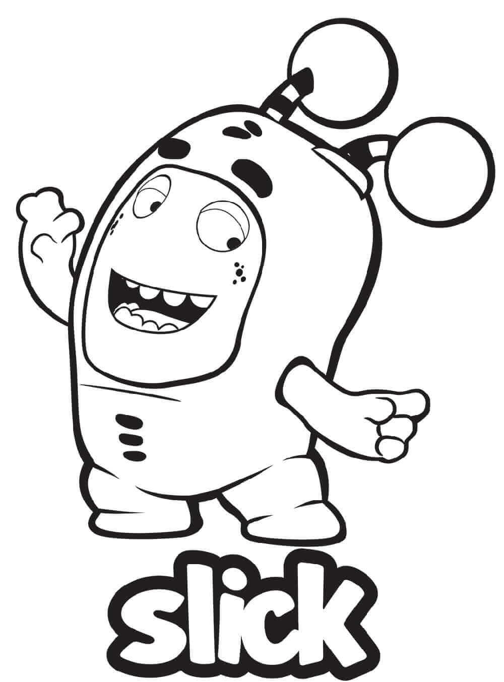 Dibujo de Oddbods Resbaladizos para Colorear
