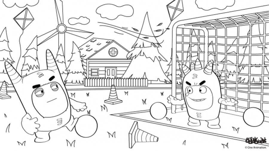 Dibujo de Pogo y Fuse Oddbods para Colorear