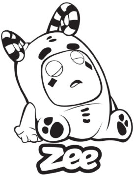 Dibujo de Zee Oddbods para Colorear