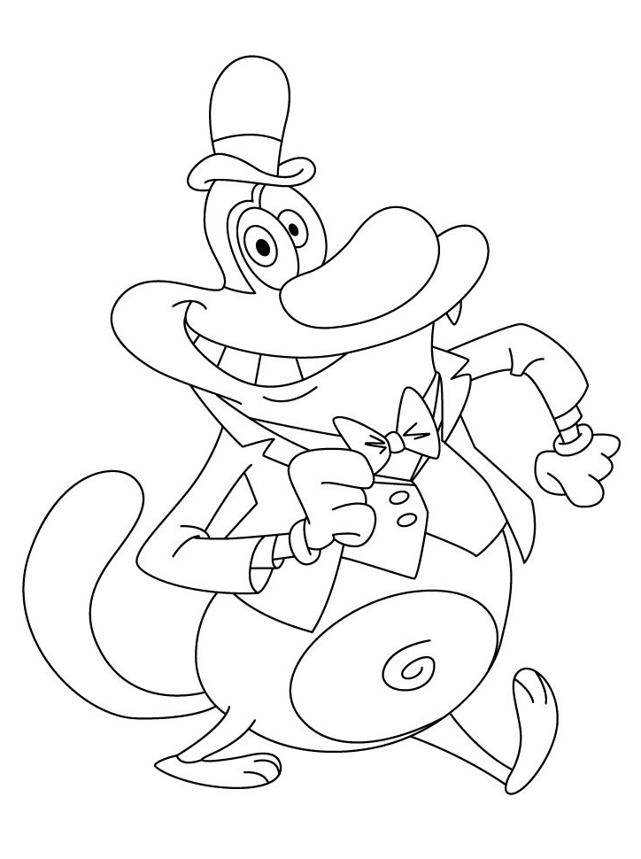 Dibujo de Caballeros Oggy para Colorear