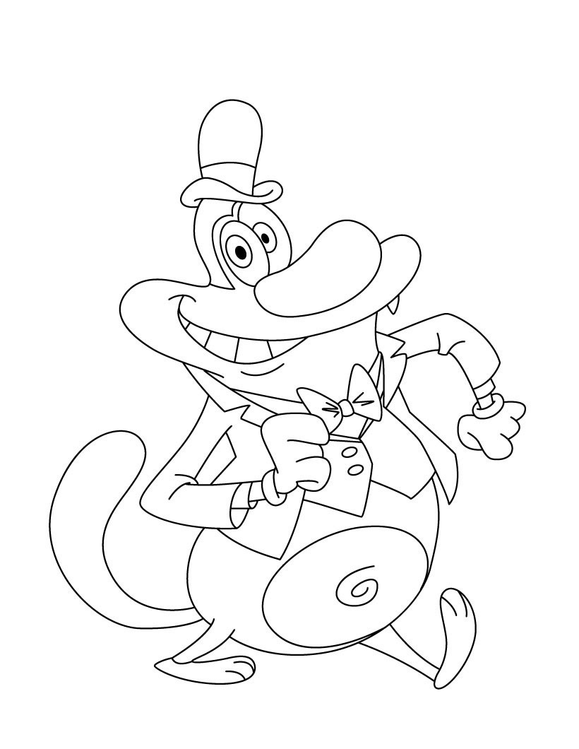 Dibujo de Gentil Oggy para Colorear