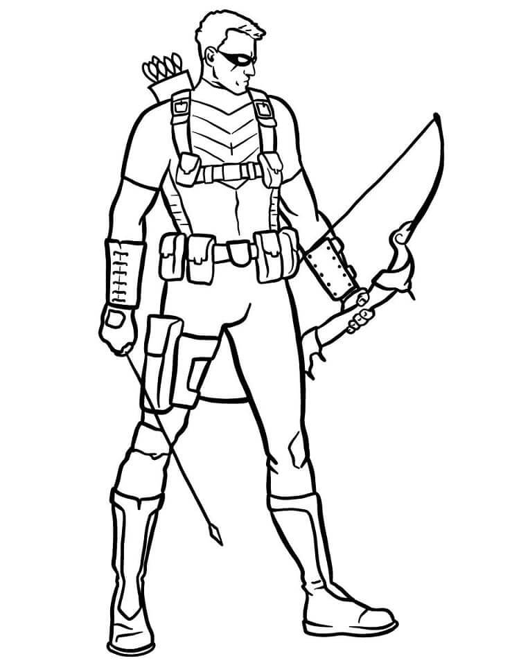 Dibujo de Avenger Hawkeye para Colorear