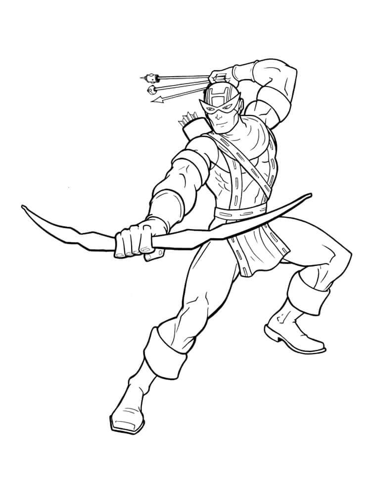 Dibujo de Genial Hawkeye para Colorear