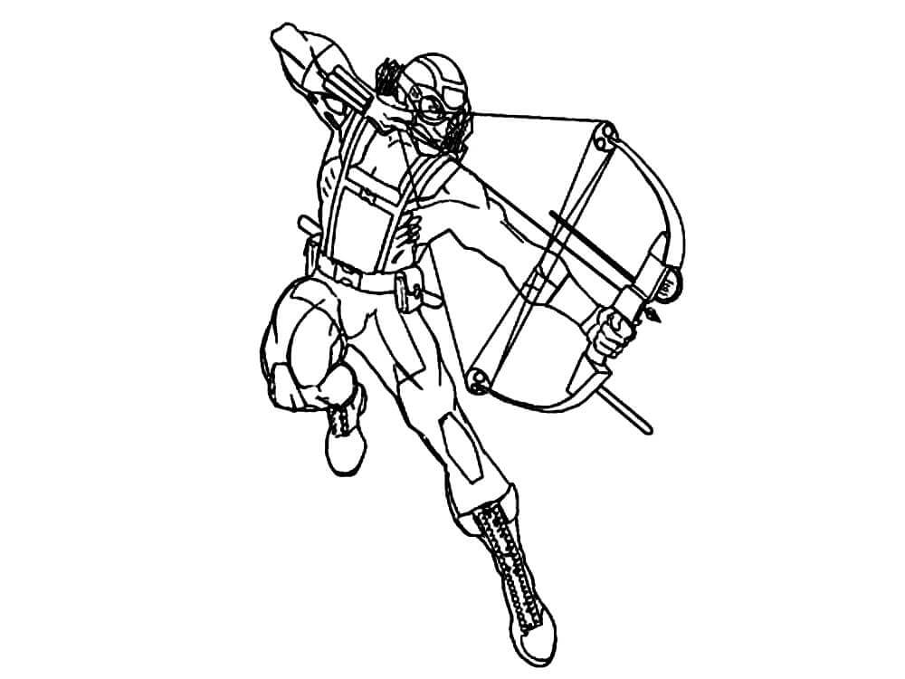 Dibujo de Hawkeye para Imprimir Gratis para Colorear