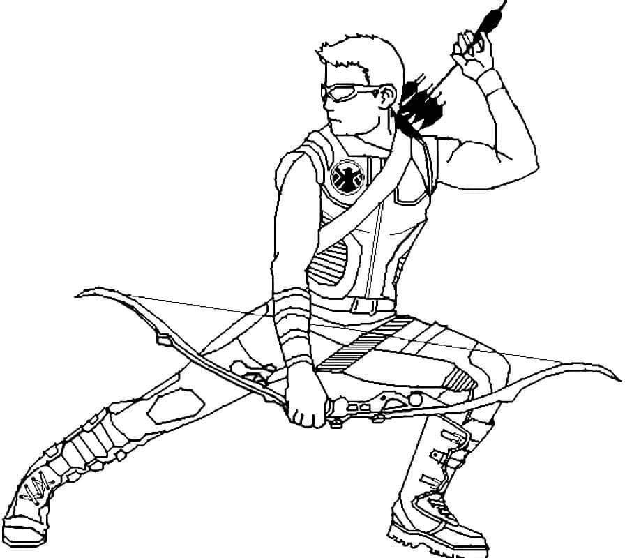 Dibujo de Impresionante Hawkeye para Colorear