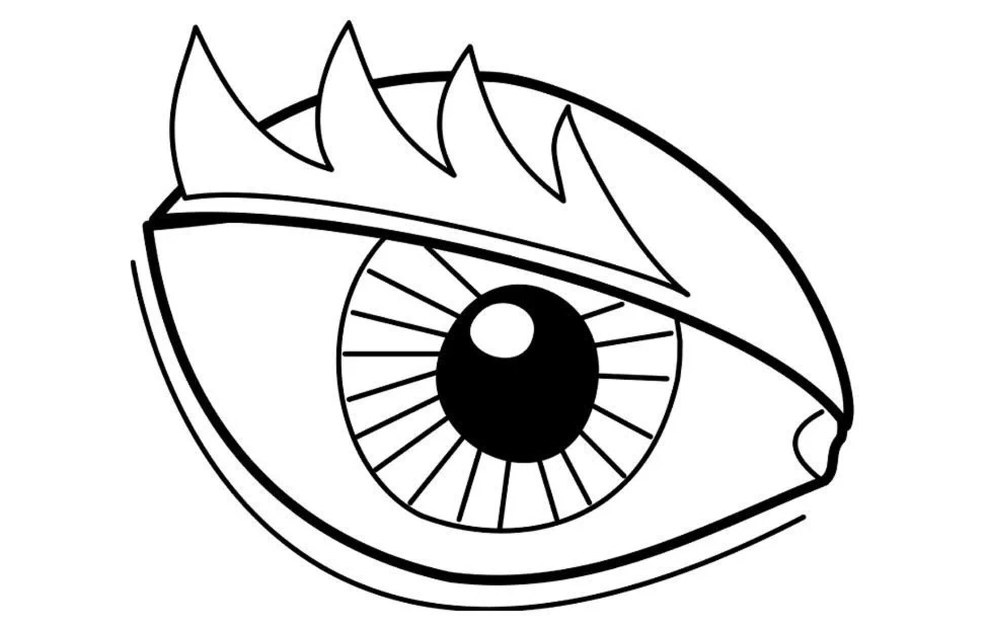 Dibujo de Ojo básico para Colorear