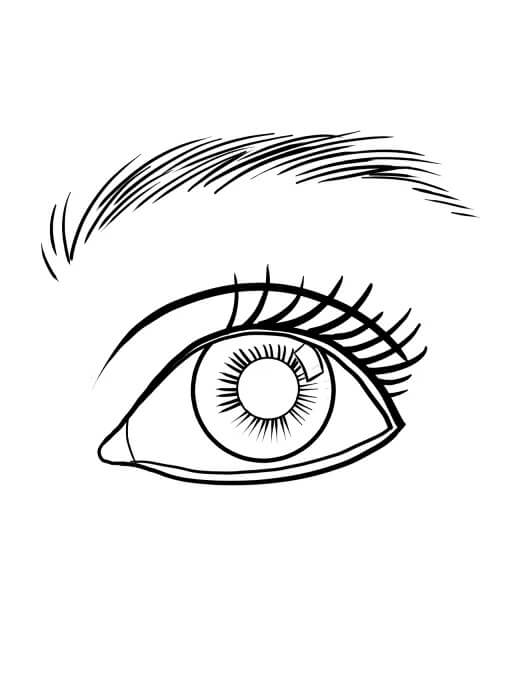 Dibujo de Ojo Sencillo para Colorear