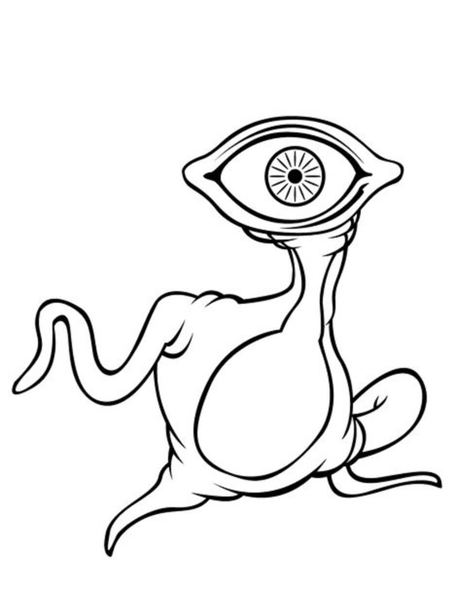 Dibujo de Ojo de Monstruo para Colorear