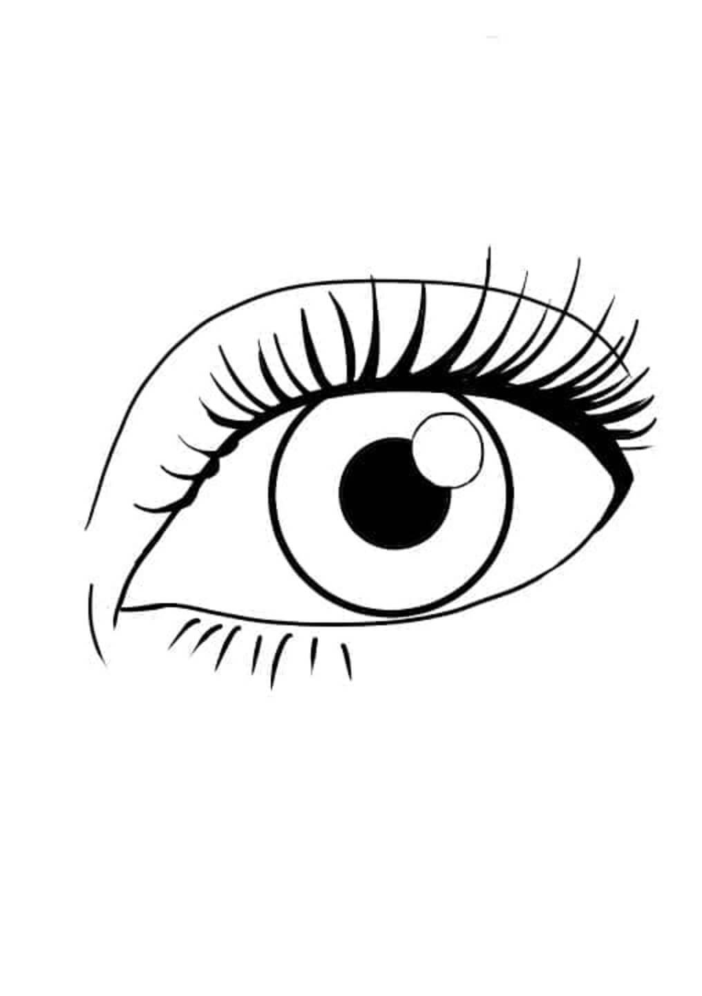 Dibujo de Ojo de niña para Colorear