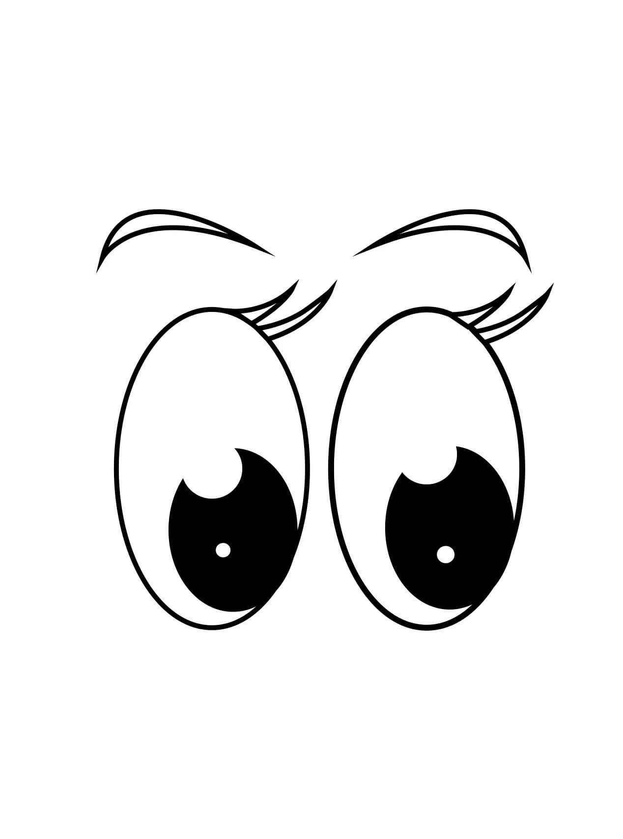 Dibujo de Ojos Adorables para Colorear