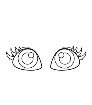 Dibujo de Ojos Impresionantes para Colorear