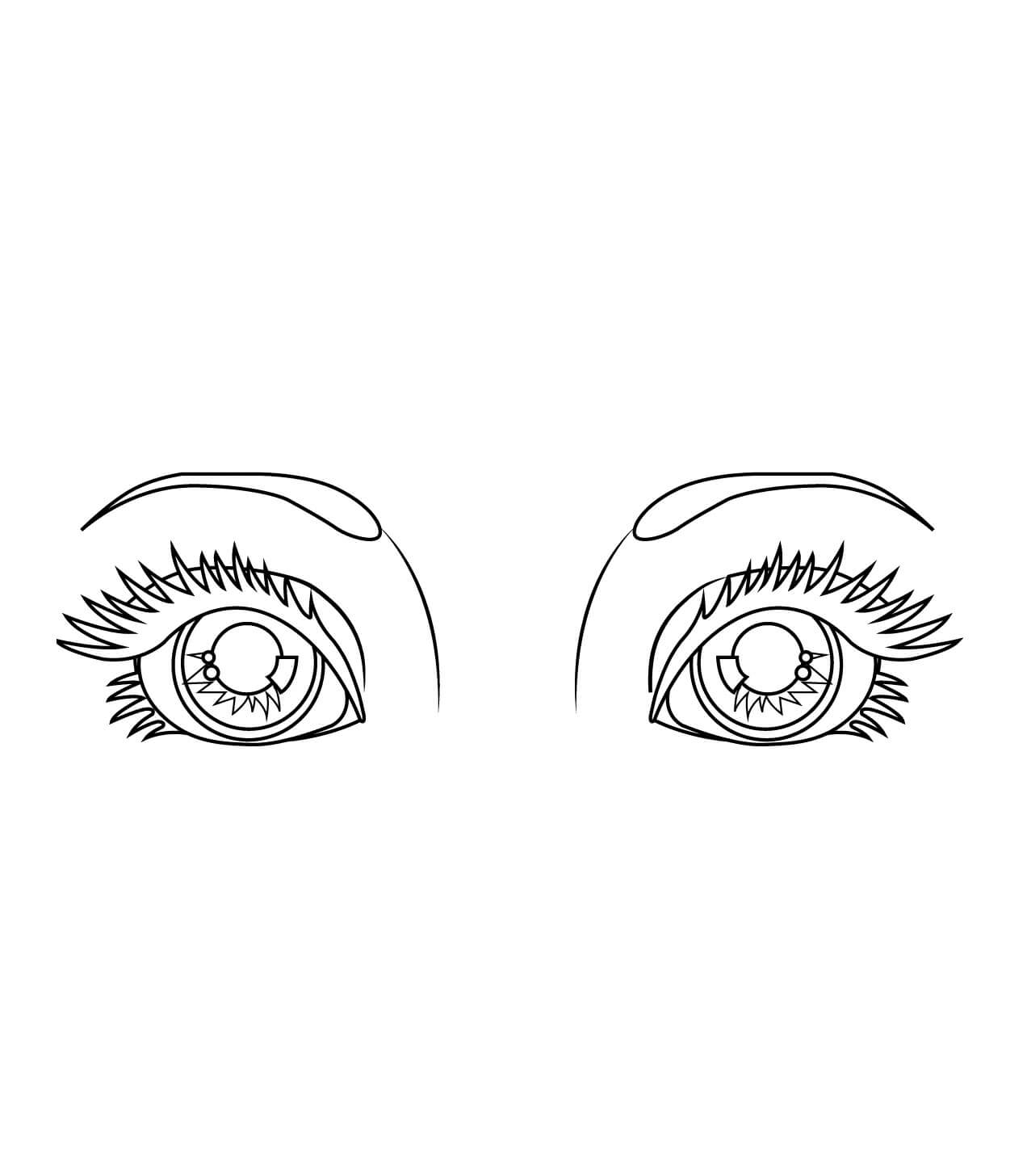 Dibujo de Ojos Imprimibles para Colorear