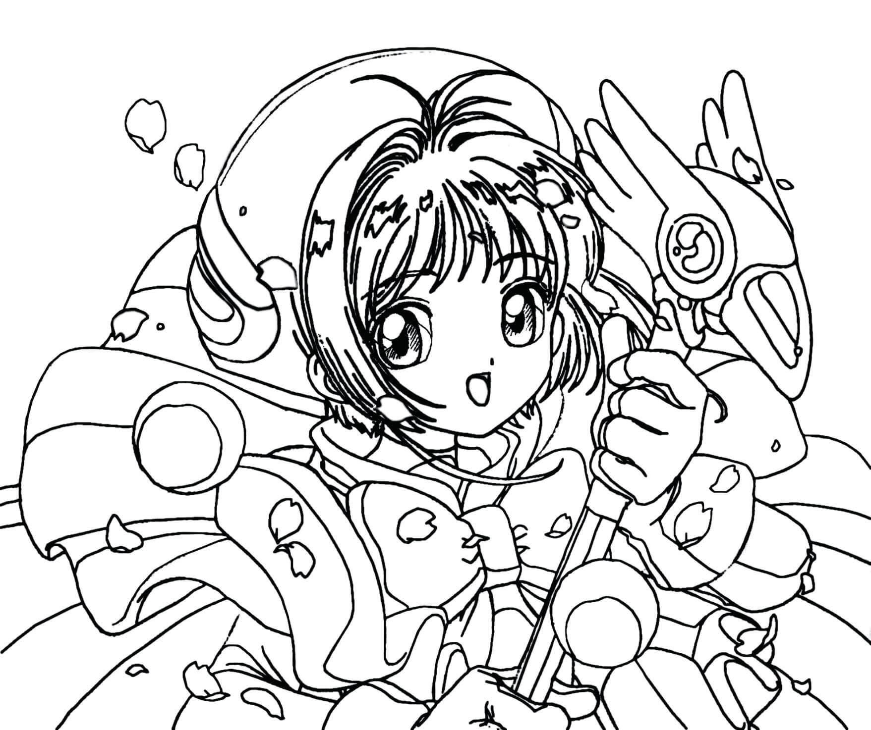 Dibujo de Ojos de Chica Anime para Colorear