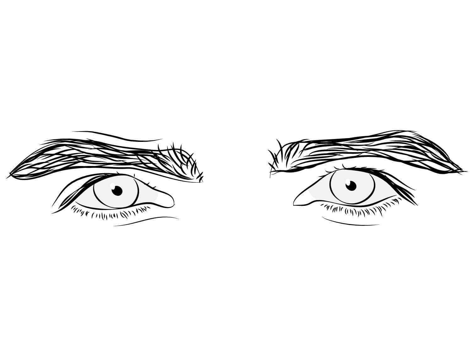 Dibujo de Ojos de Hombre para Colorear