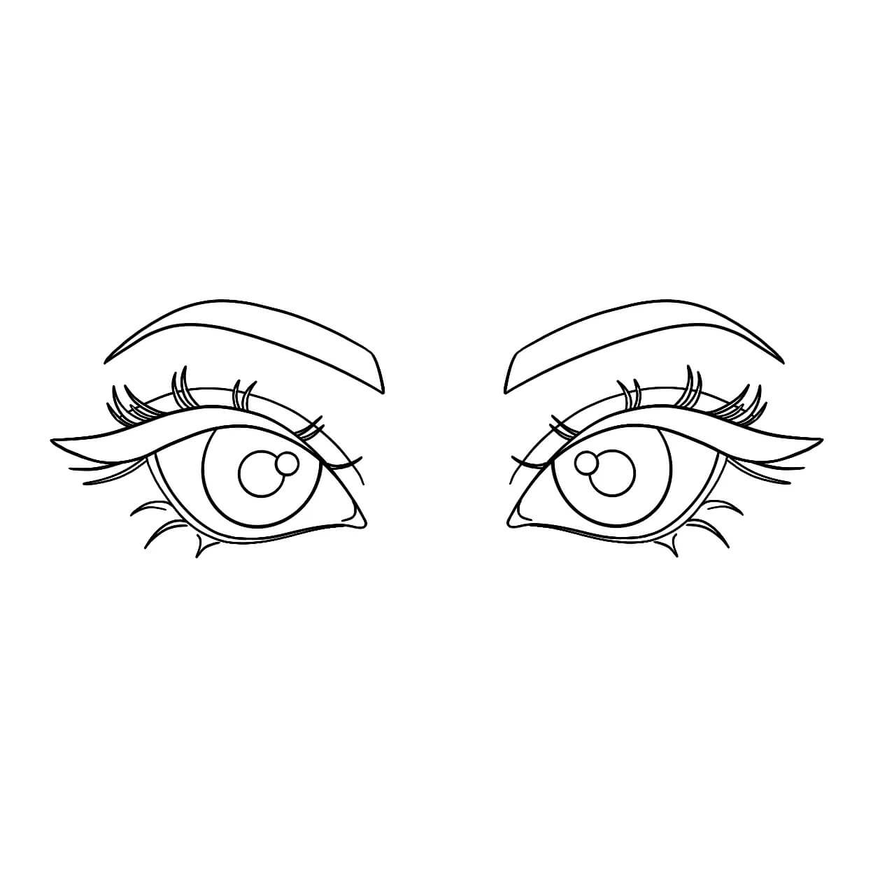 Dibujo de Ojos de niña para Colorear