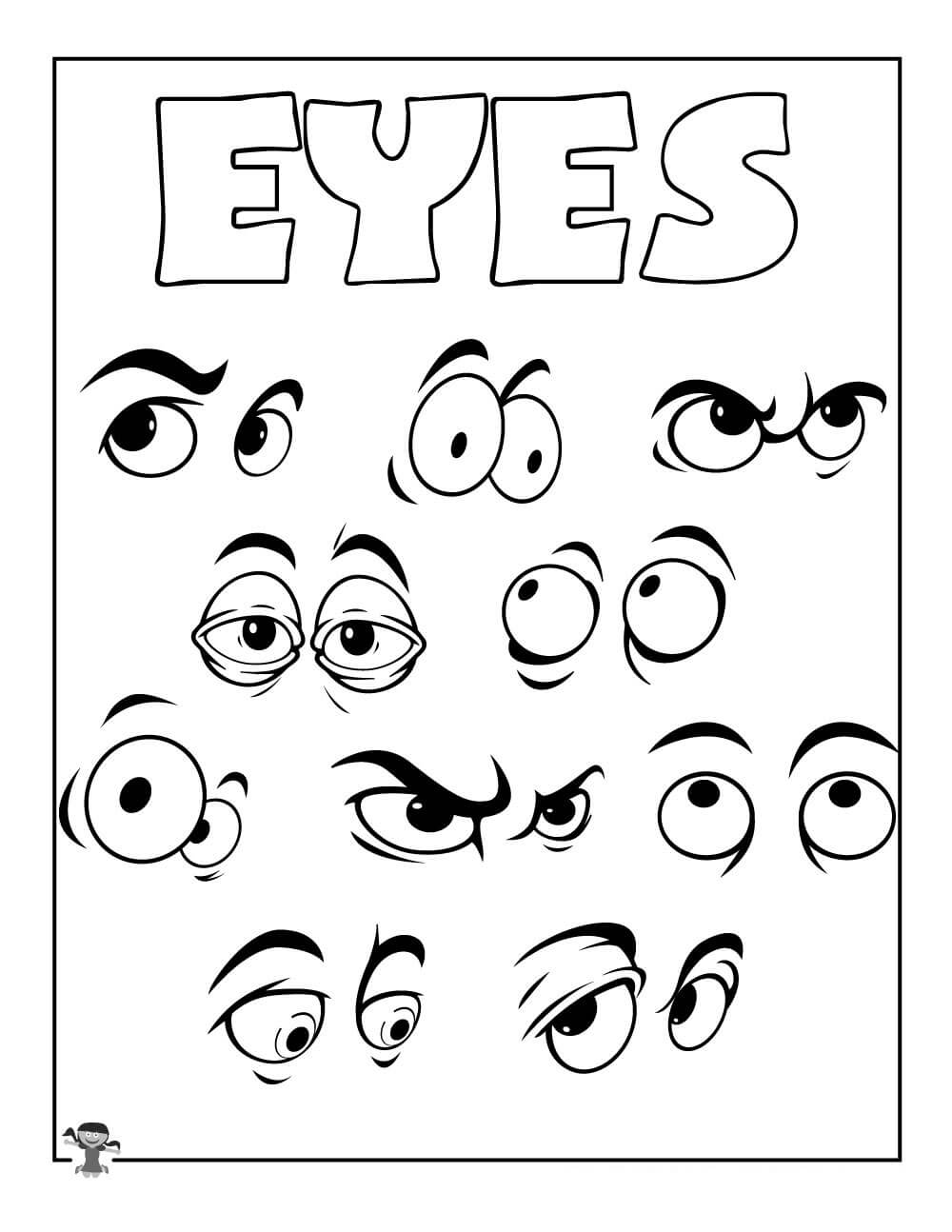 Dibujo de Ojos para Colorear