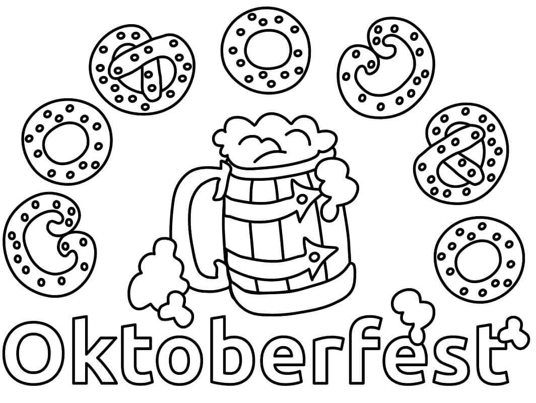 Dibujo de Banner de Oktoberfest para Colorear