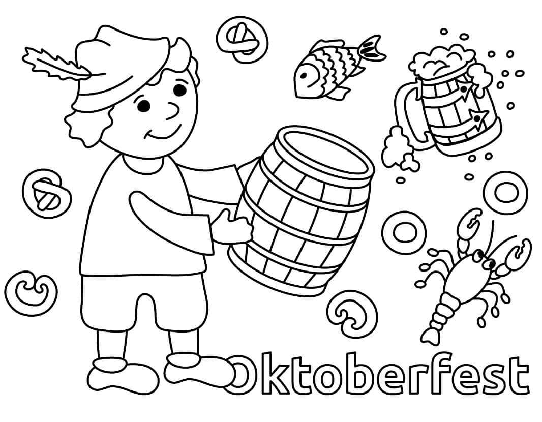 Dibujo de Brewer Oktoberfest para Colorear