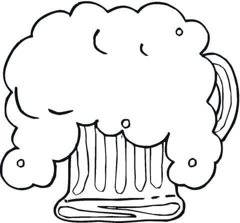 Dibujo de Cerveza para Oktoberfest para Colorear