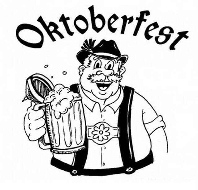 Dibujo de Hombre Oktoberfest para Colorear