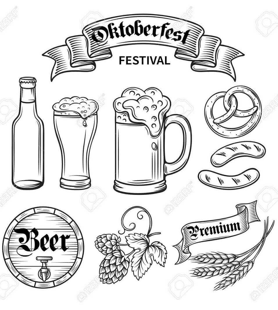 Dibujo de Oktoberfest 1 para Colorear
