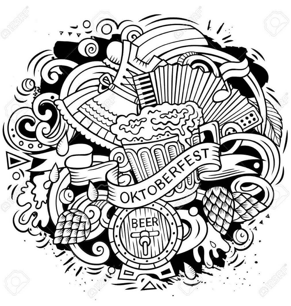 Dibujo de Oktoberfest 2 para Colorear