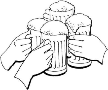 Dibujo de Saludos al Oktoberfest para Colorear