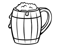 Dibujo de Un Vaso de Cerveza para Colorear