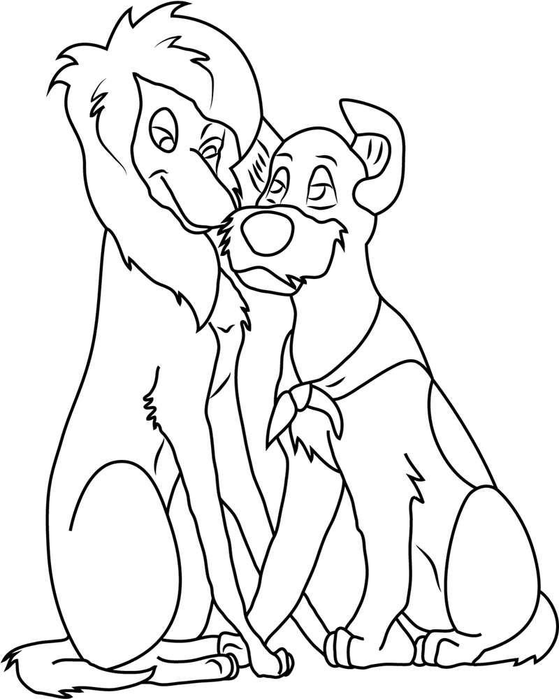 Dibujo de Rita y Dodger para Colorear