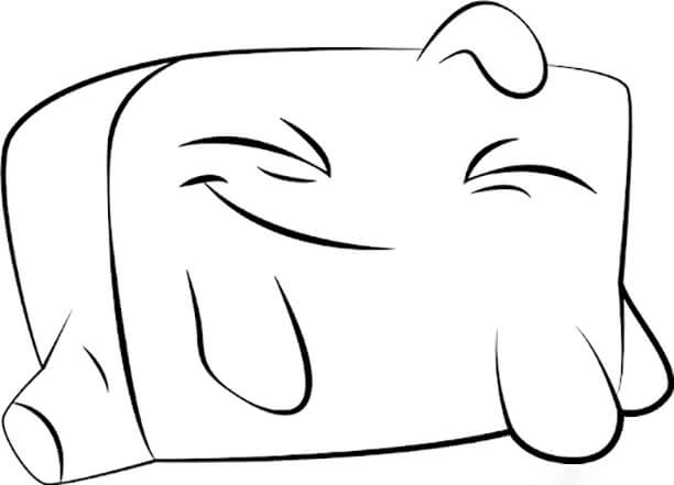 Dibujo de Om Nom Azul para Colorear