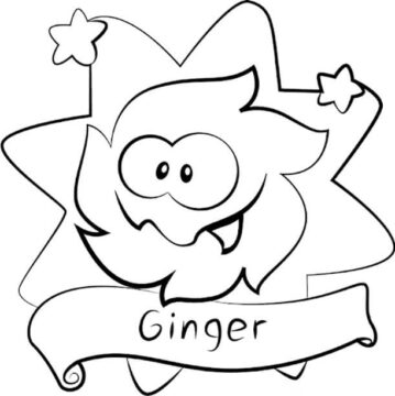 Dibujo de Om Nom Ginger para Colorear