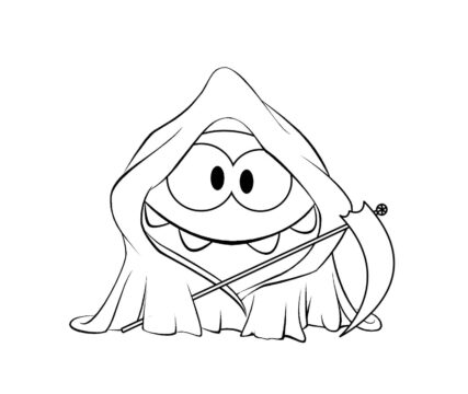 Dibujo de Om Nom Muerte para Colorear