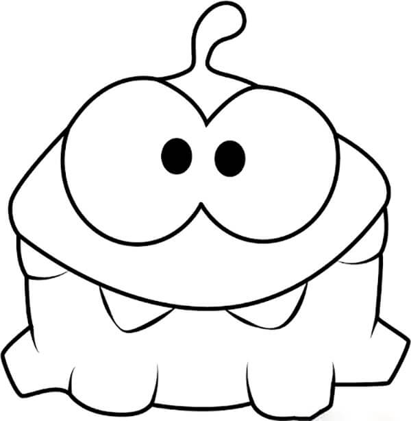 Dibujo de Om Nom Sonriendo para Colorear