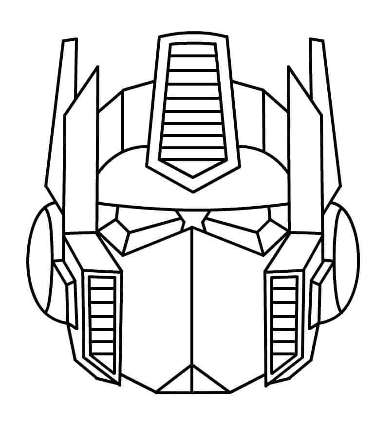 Dibujo de Cabeza de Optimus para Colorear