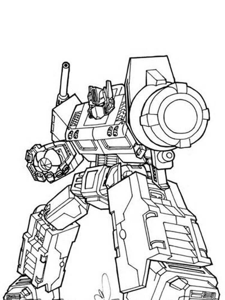 Dibujo de Disparo Optimus Prime para Colorear