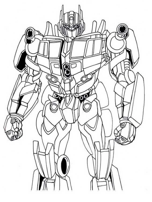 Dibujo de Optimus Asombroso para Colorear