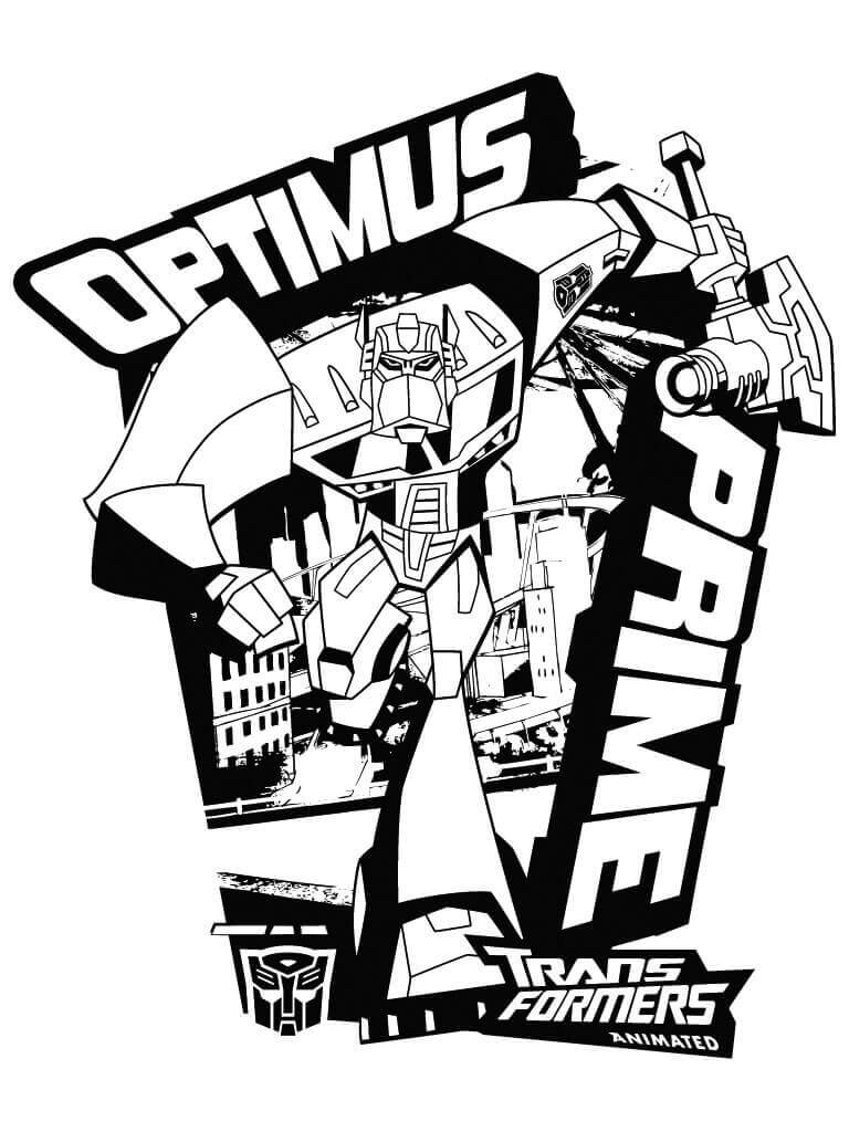 Dibujo de Optimus Corriendo para Colorear