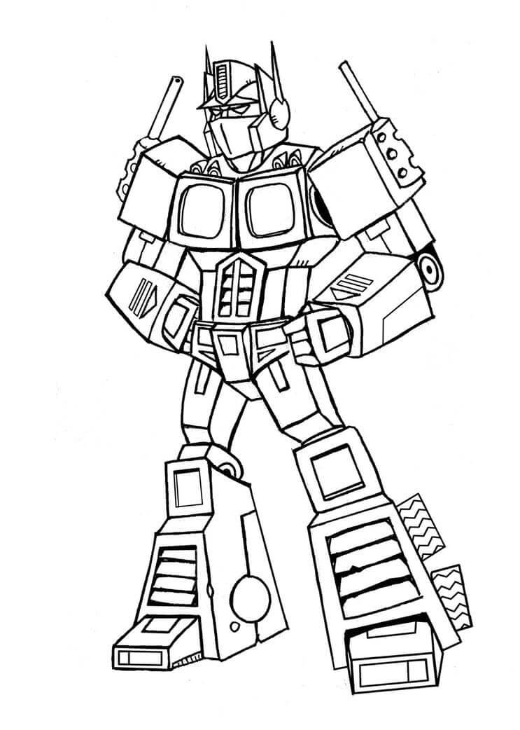 Dibujo de Optimus Divertido para Colorear