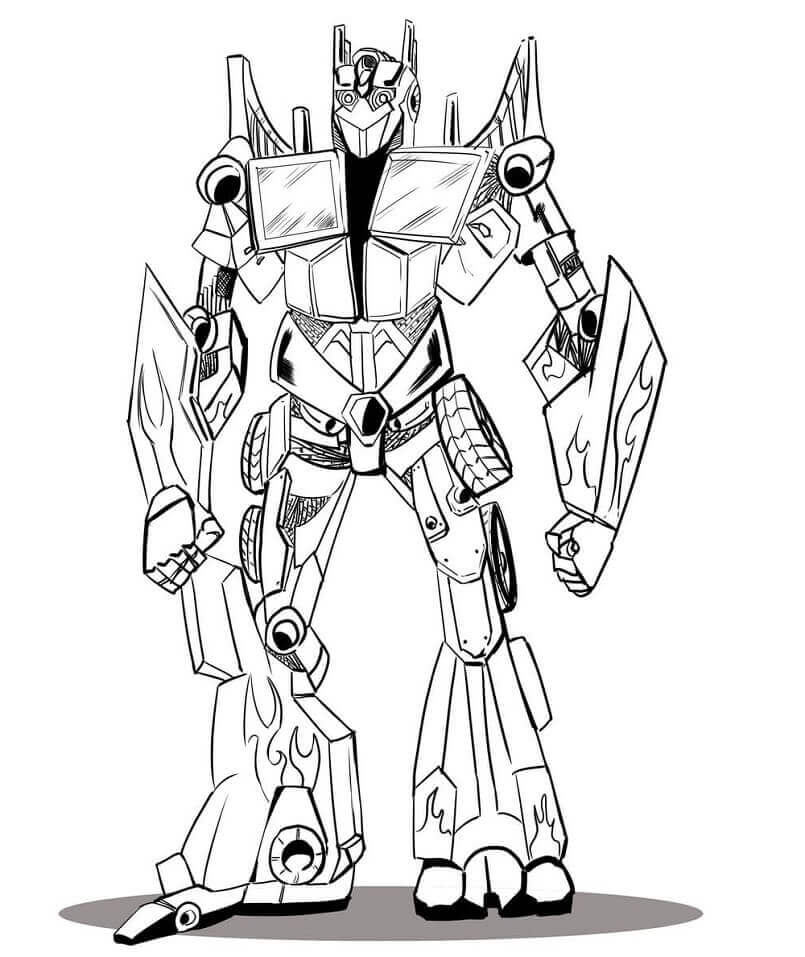 Dibujo de Optimus Prime Feo para Colorear