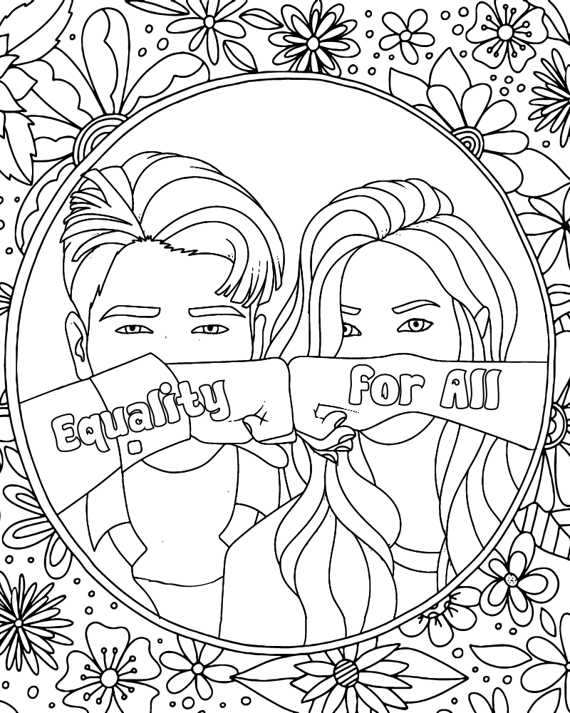 Dibujo de Equality Coloring Page para Colorear