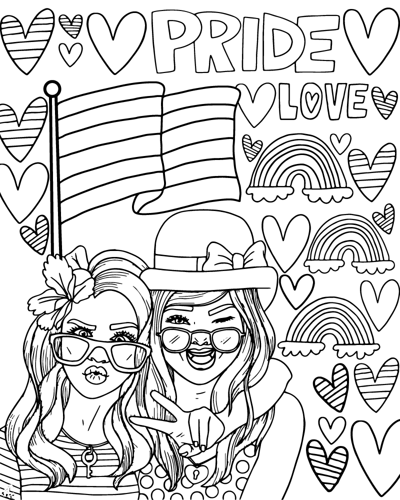 Dibujo de Free Pride Coloring Sheet para Colorear