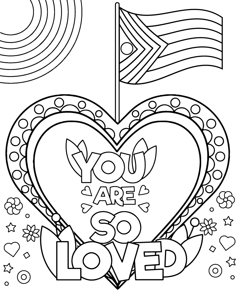 Dibujo de Inclusive Pride Coloring Page para Colorear