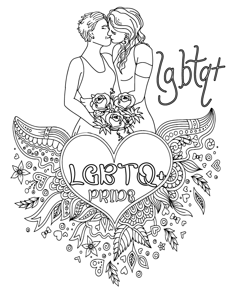 Dibujo de Lgbtq Pride Coloring Sheet para Colorear