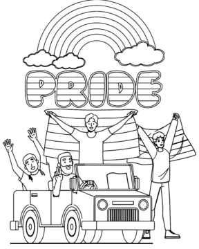 Dibujo de Pride Celebration Coloring Page para Colorear