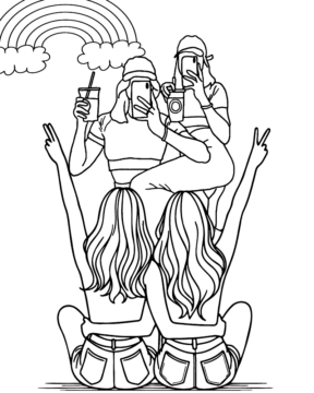 Dibujo de Pride Community Coloring Page para Colorear