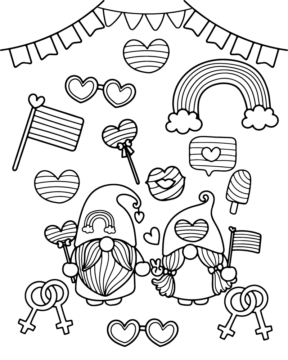 Dibujo de Pride Doodle Coloring Page para Colorear