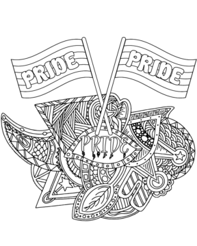 Dibujo de Pride Flag Coloring Page para Colorear