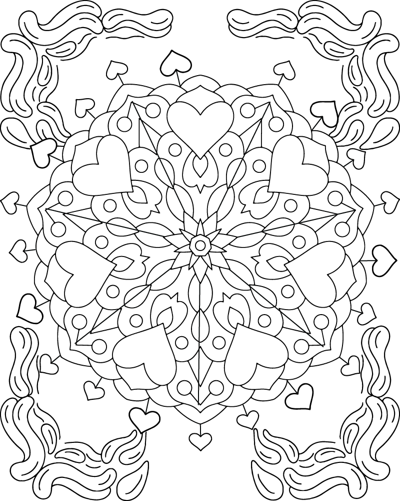 Dibujo de Pride Mandala Coloring Page para Colorear